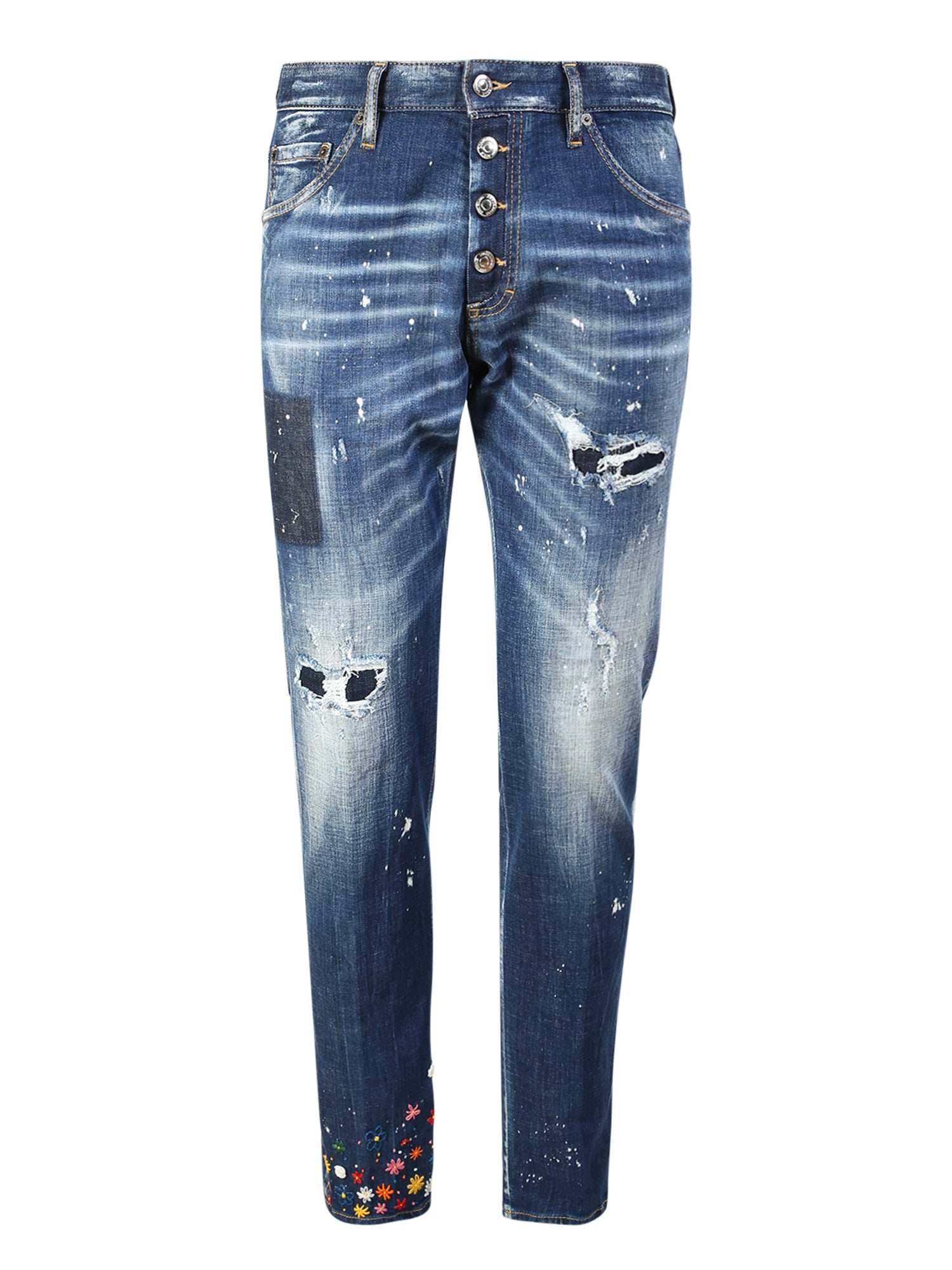 Ditsy jeans by Dsquared2; denim garment par excellence of the maison ...