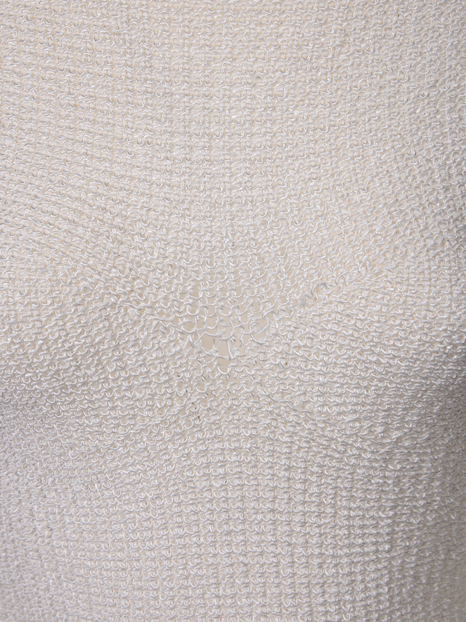 Sponge-effect white pullover – DELL'OGLIO