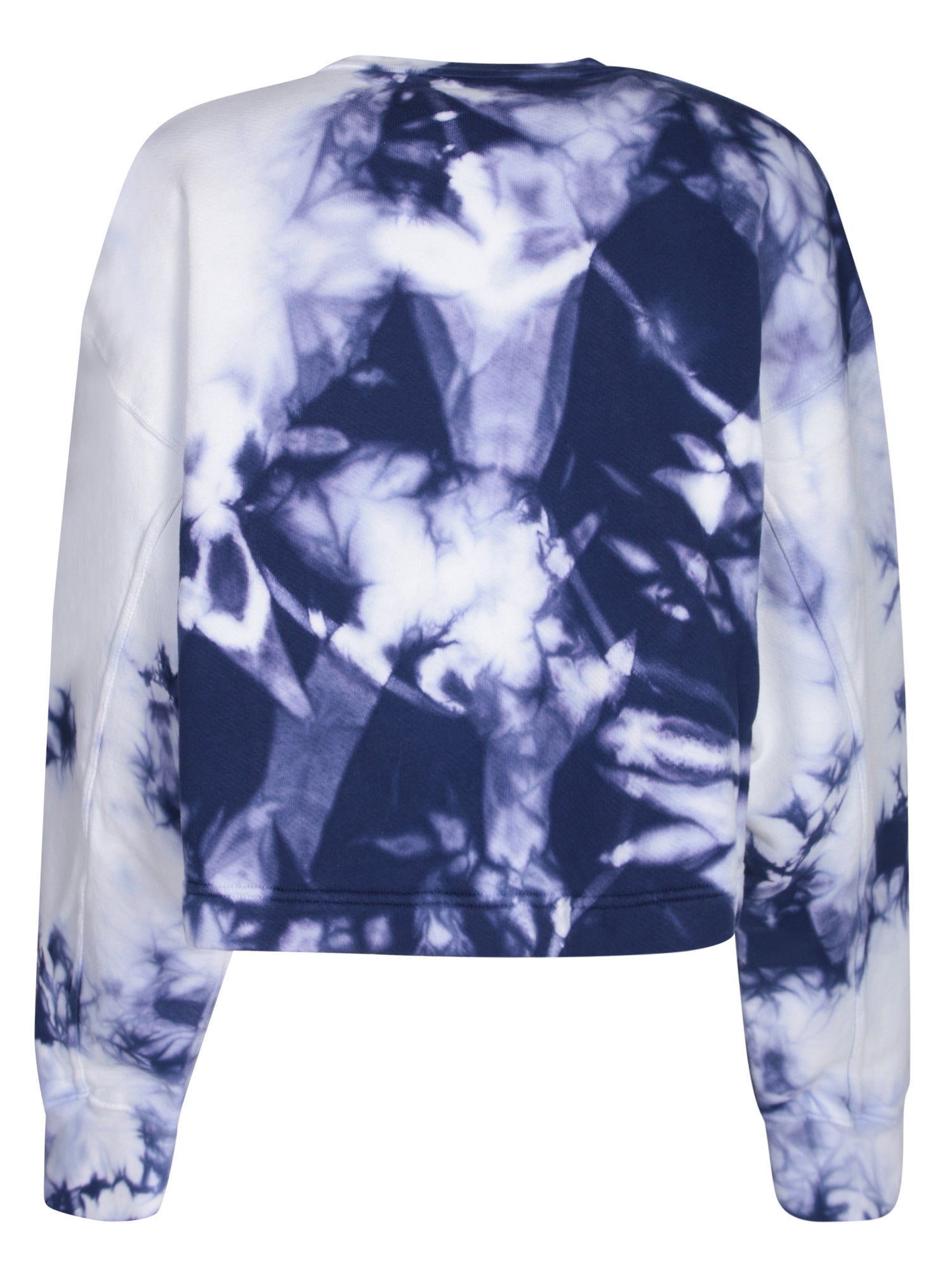 Tie dye cropped cotton sweatshirt – DELL'OGLIO